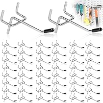 Set 20 Ganci Per Pannello Forato - Ganci In Acciaio Per Organizzare Attrezzi In Garage (15cm) - Foto 9