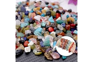 XIONGXIAOZHI 250 Pezzi Perline Di Pietra Irregolari Perline Di Pietre Preziose Da Infilare Perline Di Pietre Preziose Con Foro Mini Pietre Miste Adatto Per Realizzare Collane, Bracciali, Gioielli Fai Da Te