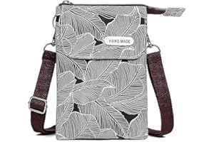 Narunii Petit Sacoche Telephone Portable Femmes,Pochette Portable Bandoulière Femme,Toile Sac Telephone Portable Femme pour Voyages,Shopping,Quotidiens