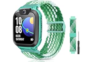 AzureRay Kinder Armband Kompatibel mit Watch Phone Z7/Z6/Z1, Nylon Geflochten Armbänder für imoo Smartwatch Kinder Z1/Z6/Z7 Ersatzbänder für Mädchen Jungen