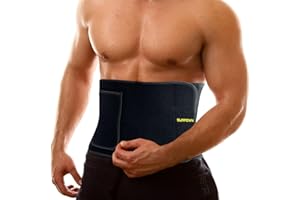 SURPOWN Waist Trainer Damen Herren zum abnehmen, Einfach zu säubern, Bauchweggürtel Schwitzgürtel, Taillenformer Sport Fitness Gürtel zur Fettverbrennung, Neopren TailleTrimmer bauchweg Mit Telefonhalterung