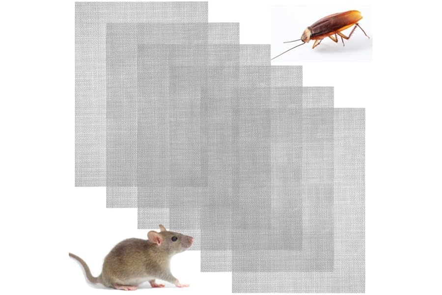 6 Pcs 304 Stainless Steel Wire Mesh Sheets 20 Mesh Rodent Mesh A5 Professional Insect Rodent Control Mesh Pest Proofing for Cover Air Bricks and Air Vents (150x210mm)