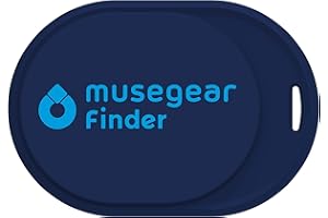 Musegear Schlüsselfinder Mini mit Bluetooth App I Keyfinder laut für Handy in dunkelblau I Für iOS & Android I Schlüssel Finden