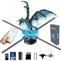 Ventilateur Hologramme 3D Missyou 30cm - Logo Personnalisable, Bluetooth/WiFi