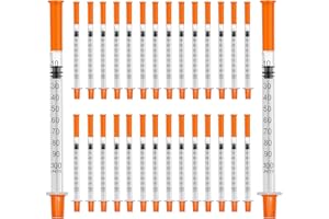 BECHOANIGEL 30 Stück 1ml/cc Kunststoffrohr, Einzeln verpackt, Mehrzweck-Messwerkzeuge