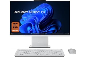 Lenovo IdeaCentre AIO 27 Desktop PC F0JW0006AX, 27" FHD IPS Display, Intel Core Ultra 7 256V Processor, 16GB LPDDR5X RAM, 512GB PCIe SSD,WIN 11 Home, Grey