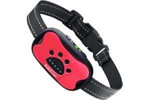 PcEoTllar Bark Collar Rechargeable - Humane Dog Barking Collar with Vibration & Beep - No Shock Anti Bark Collar for Dogs, Effective for Small/Medium/Large Dogs, Anti Barking Collar