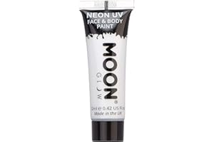 Moon Glow, Neon-UV-Gesichts- und Körperfarbe (weiß, 12 ml (1 Stück))