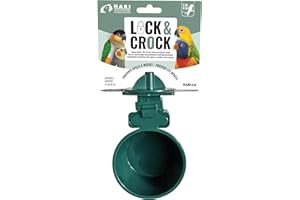 Hari Lock & Crock Food and Water Bowl, Pet Bird Cage Accessory, Small