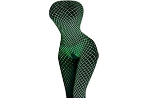FOCCAR Glow-in-the-dark Fischnetze Weibliche Hohe Taille Leggings Strumpfhose Glow in the Dark Strumpfhose Hohe Taille Strumpfhosen Strümpfe für Frauen Fischnetz Strümpfe für Cosplay Party