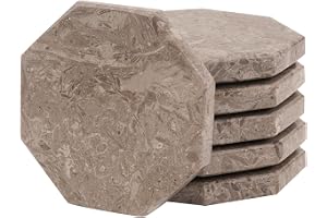 Radicaln marmor underlägg set rund 8,9 cm röda handgjorda dryckesunderlägg