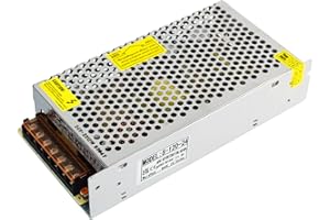 WEISHUO DC 24V Alimentation à Découpage AC 110V / 220V à DC 24V 5A 120W Transformateur de Puissance pour Lumières LED, Bandes de LED