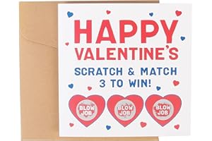 CJ&M Funny Valentines Scratch Card Present for Boyfriend or Husband,Valentines Day Cards for Her Him,Funny Scratch off Cards Naughty Valentine's Day Gifts Cards for Boyfriend Girlfriend Husband Wife.