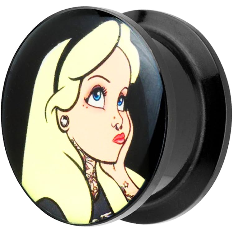 Flesh Schraub Ohr Tunnel Plug Rockabilly Piercing Halloween - Foto 9