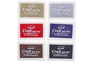 CCINEE 6 Colors Ink Pads - For Use with any Rubber Art/Craft Stamps-M2