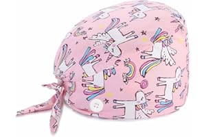 EAVUYIS Cuffia Chirurgica,Cappello Sanitario per Uomo e Donna,Cappello Infermiera Dentista,Cuffia Chirurgica Donna Uomo,Cuffietta Chirurgica,Bandana Chirurgica Stampata per Medici, Infermieri