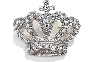 ERHUO Spilla della corona,Spilla della corona della perla,Spille della corona per le donne,Pin della spilla,Spille della corona di cristallo trasparente per le donne per