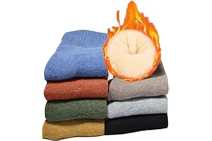 ASYBHYY Calcetines de Invierno Mujer, Calcetines Térmicos Cálidos y Gruesos con Interior Borroso, Suaves Cómodo Respirable Para Señora Senderismo, Ocio, Trabajo, EU 35-42
