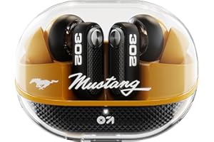 GOBOULT Mustang Sprint in Ear Earbuds with 60H Playtime, Amp App Support, 32dB Active Noise Cancellation, Quad Mic ENC, Dual Device Pairing, 13mm Driver, BTv 5.4 Wireless (Turbo Yellow)