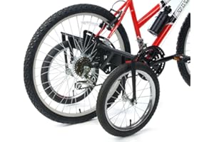 TITAN BIKE USA Heavy-Duty Stabilizer Wheels for Adult Bicycles, The Original Training Aid for Full Size Bikes with a 24" to 27" Inch Wheel, Supports over 250 LBS, Patented Design, Black, 16-Inch (1000)