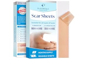 ‎PLANTIFIQUE Plantifique Narbenpflaster Silikon - Narbenfolien 6 Stück [14.5cmx4cm] Silikonpflaster für Narben Narbengel für alte und neue Narben von Kaiserschnitt und Keloidnarben Verbrennungen Narbensalbe