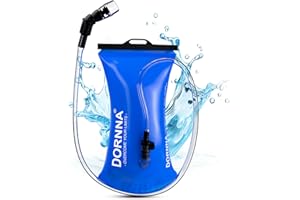 DORNNA Hydration Bladder 1L/1.5L/2L/3L Water Bladder for Hydration Backpack, BPA-Free Leak-Proof Water Reservoir for Running, Hiking, Outdoor Sports, Cycling