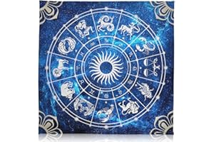 LQIOACU 1 Pieza Alfombra de Adivinación - Mantel para Oráculos y Cartas del Tarot - Mantel de Altar de Terileno para Practicar Cartomancia y Péndulo Esotérico