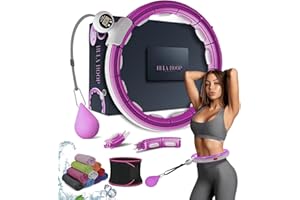 K-MART Smart Weighted Hula Hoop For Adults, Detachable Fitness Ring with 360 Degree Auto-Spinning Ball Massage, Smart Ring Hula Hoops For Adults, Fitness Equipment For Weight Loss