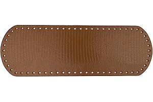 TRICOT CAFE' Tricot Cafè - Fonds de Sac - Fonds de Sac Idéal pour Le Crochet de Cuir et de Faux Cuir conçu pour créer Un Sac au Crochet Fait Main 36x12cm 1 pc Peau de Serpent Marron