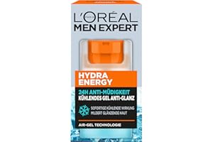 L’ORÉAL PARIS MEN EXPERT L'Oréal Men Expert Chłodzący żel dla mężczyzn, z efektem antypołyskowym, przeciw zmęczeniu, Hydra Energy, 1 x 50 ml