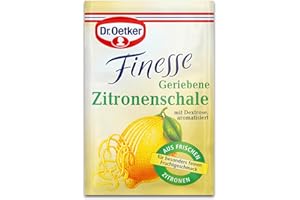 Dr Oetker Finesse Grated Lemon Peel Zest 3X 6G - Imported by DFB