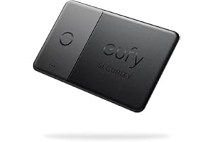 eufy security SmartTrack Card (Schwarz, 1er Pack), 2mm Bluetooth Tracker Karte, Schlüsselfinder, für Apple Find My (iOS), Geldbeutel Handy Tracker, 3 Jahre Akku (Android Nicht unterstützt)