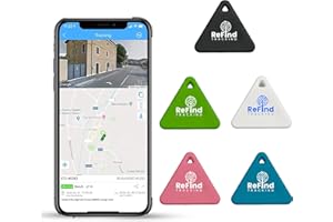 ReFind R3 Smart Tracker for Android and iPhone. Mini GPS Tag Bluetooth 5.0 Key Finder. Samsung AirTag Alternative for Keys, Pets, Wallets and Luggage (Black)