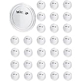 QWORK&reg; 30 Pieces Custom Badges with Pin - 60 mm - Acrylic Transparent Plates for DIY Activities