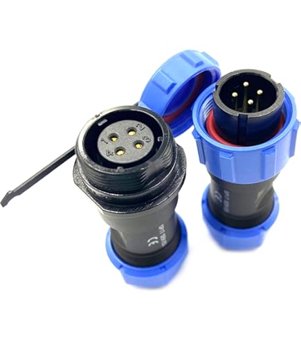 Conector SP21 Macho-Hembra 12 Pines Impermeable IP68 - Para Caravana, Furgoneta Y Automoción, 5A