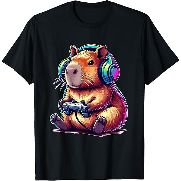 JieshiNW 'Ok I Pull Up' Capybara Meme T-Shirt - Unisex Cotton Tee, Lightweight, Classic Fit