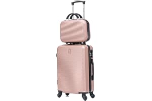 CELIMS Lätta resväskor, godkända av 100+ flygbolag, för självsäker resa, Cabine 55 cm + Vanity 12 Pouces