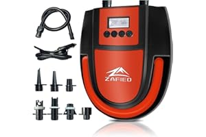 LUBAKED SUP Pumpe Elektrisch,20PSI Hochdruck 12V DC Luftpumpe mit LCD Digital Auto-Off Intelligente Zweistufige Tragbarer Inflator & Deflator für Aufblasbare Stand Up Paddle Boards Kajak Boote Schlauchboot