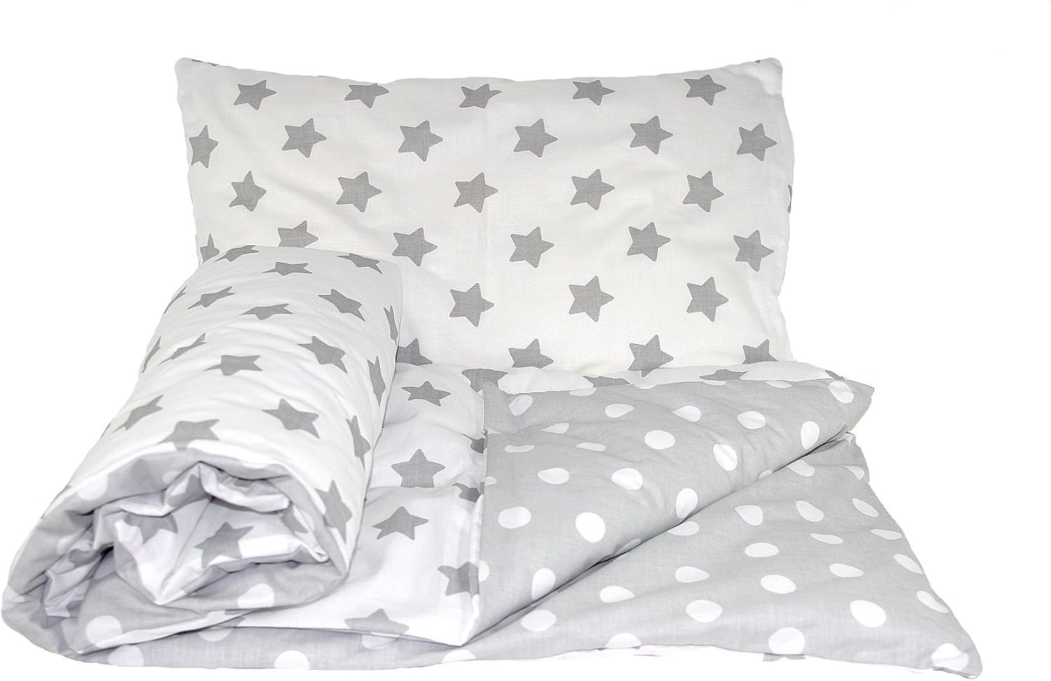 Reversible 2Pcs Baby Bedding Set Duvet/Quilt Cover + Pillowcase (120X90Cm for Cots and Cotbeds, 21), Colour 21, Size 120x90