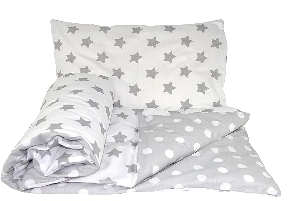 Baby's Comfort Parure de lit réversible pour bébé 2 pièces housse de couette et taie d'oreiller