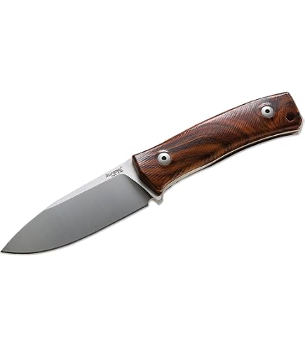 Lionsteel B40 Santos Fahrtenmesser – Feststehende Klinge, Santosholz-Griff