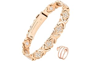 Jecanori 99% Pure Copper Bracelet for Women,Effective Ultra Strength Ladies Magnetic Bracelet with Gift Box & Removal Tool