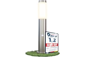 ‎LINOVUM Bosea Path Lights, Bollard Lights, 50 cm, for E27, Stainless Steel, IP44