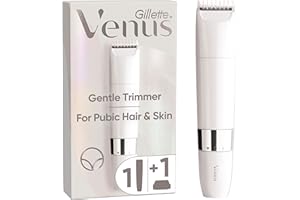 Gillette Venus + Satin Care Tondeuse Zone Intime Pour La Peau Et Les Poils Pubiens Pour Les Femmes, Epilation En Douceur Qui Protège La Peau Du Pubis, Etanche, Dotée De La Technologie Braun