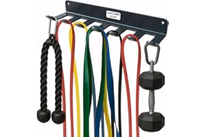 Anchor Gym Resistance Band Storage Rack - Gym Rack Organiser for Ropes, Straps & Small Dumbbells - (L-17 Inches) - (Screws Included)