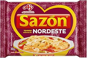 Mélange d'épices AJINOMOTO pour viande, volaille et poisson, 60g avec 12 sachets - Tempero SAZÓN Sabor do Nordeste 60g