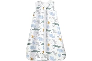 Mosebears Gigoteuse Gigoteuse d'été pour bébé 0,5 tog Gigoteuse bébé 100% Coton Gigoteuse Respirante pour bébé