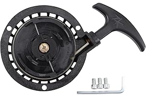 GOOFIT Pull Start Recoil Kick Starter Black Kickstarters Assembly Sostituzione per 2 tempi 49cc Mini Off Road Quad ATV Scooter Pocket Bike