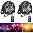 2PCS Stage Lights 36LED 72W Disco Light RGB DMX512 with Remote Control, Par Light 7 Modes Stage Lighting Effect DJ Lights for Party Bar Club Wedding Halloween Christmas
