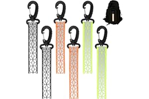 VOSSOT Odblaskowe wisiorki, 6 szt., zawieszki do tornistra, odblaski do biegania, odblaski dla dzieci, odblaskowy breloczek do kluczy do tornistra, plecaka, joggingu